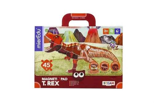 mierEdu Magnetpuzzle T.Rex – Montessori Lernspielzeug für kleine Dino-Fans - Magnetisches Lernspielzeug für Kinder ab 3 Jahren zur Förderung von Motorik und Konzentration – Entdecke die Welt des T. Rex mit Spaß und Kreativität!