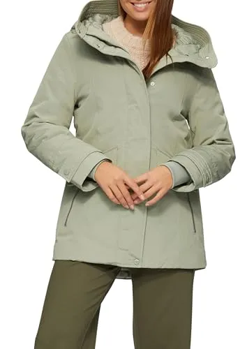 Sportive Jacke mit Leichter Wattierung und Logo-Tape – Helles Olivgrün 34 - Funktionsjacken mit hochwertiger wattierter Verarbeitung, fixierter Kapuze und praktischer Innentasche für optimalen Tragekomfort.