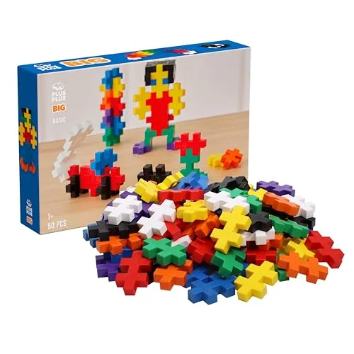 Plus-Plus 9603271 Geniales Konstruktionsspielzeug, Open Play Big Basic Mix, Bausteine-Set, 50 Teile, Gemischt