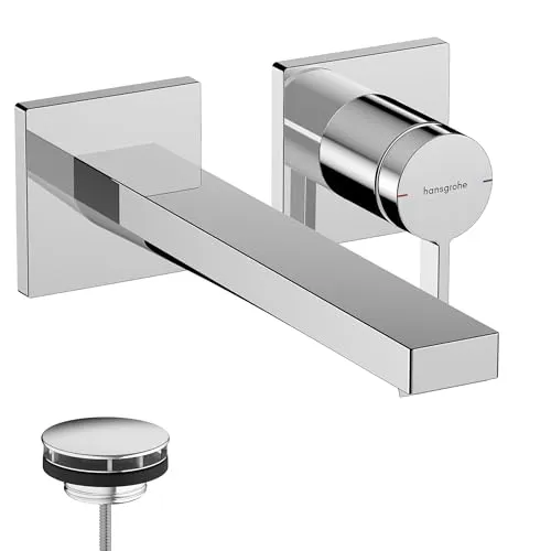 hansgrohe Tecturis E Waschtischarmatur Unterputz - Touch-On-Wasserhahn für Badezimmerwaschbecken, mit EcoSmart+ Technologie für 20% weniger Wasserverbrauch und einem eleganten, puristischen Design.