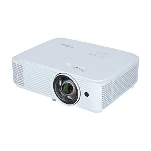 OPTOMA H117ST WXGA Beamer - Heller Videoprojektor mit 3800 Lumen, ideal für Heimkino und Präsentationen, bietet klare Bilder auch bei Tageslicht und einen leistungsstarken 10W-Lautsprecher.