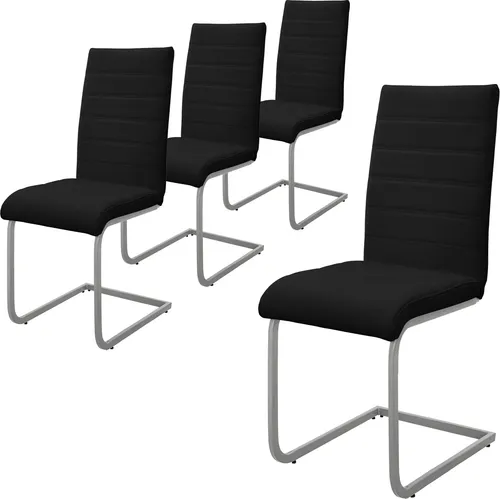 ML-DESIGN Freischwinger Stuhl 4er Set - Moderne Esszimmerstühle mit hoher Rückenlehne aus strapazierfähigem PU-Kunstleder, bieten ein schwereloses Sitzerlebnis und perfekten Komfort für jeden Esstisch.
