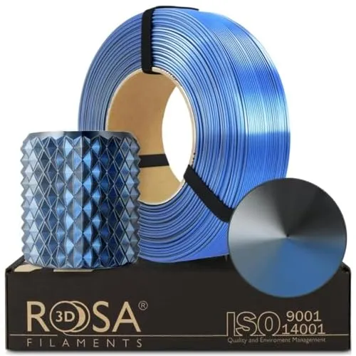 ROSA3D PLA Magic Silk Filament 1.75 mm für 3D Drucker | Leicht Glänzend PLA 3D Drucker Filament | Schatten des Sturms Refill 1 kg