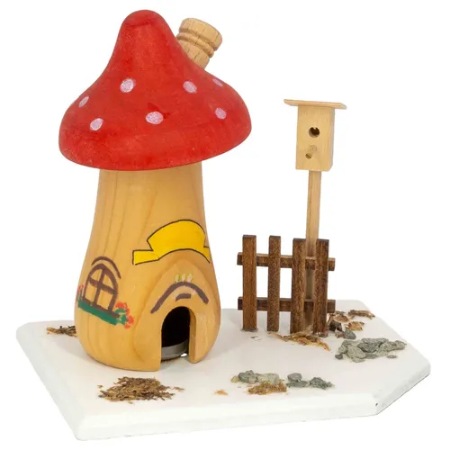 Kuhnert Kreativset Rauchpilz aus Holz 12 cm - Bastelset aus handgefertigtem Holz, ideal für kreative Projekte und als stilvolle Deko im klassischen Wald-Thema.