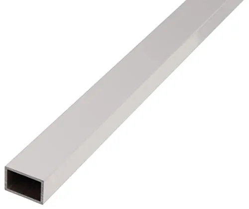 Alberts Rechteckrohr 471712 | Aluminium eloxiert 2000x50x20mm - Armaturen Abdeckungen - Hochwertiges, silberfarbig eloxiertes Rechteckrohr von Alberts, ideal für präzise Bauprojekte und kreative Anwendungen.