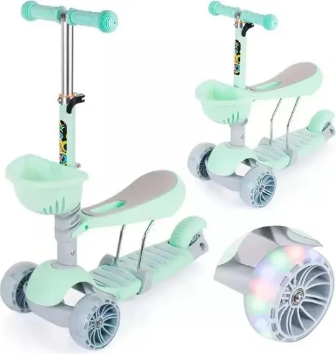 Sattel-Scooter 2in1 Dreirad geführt
