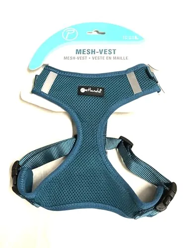 Petlando Hunde-Brustgeschirr Mesh-Vest Petrol L (Halsumfang 37-44 cm, Brustumfang 50-68 cm)