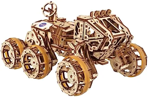 UGEARS Bemannter Mars Rover - 3D Holzpuzzle für Erwachsene - 3D-Puzzle mit 6x6-Allradantrieb, ideal für Bastler und Weltraum-Enthusiasten. Erleben Sie die Marsforschung hautnah mit realistischen Details und einfacher Montage.