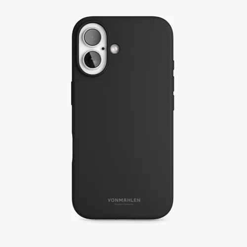 Vonmählen Soft Silicone Case für Apple iPhone 16 (Schwarz) - TASCHEN & COVER - Schützendes und elegantes Soft Silicone Case, perfekt für das iPhone 16 und bietet einen rutschfesten Griff.