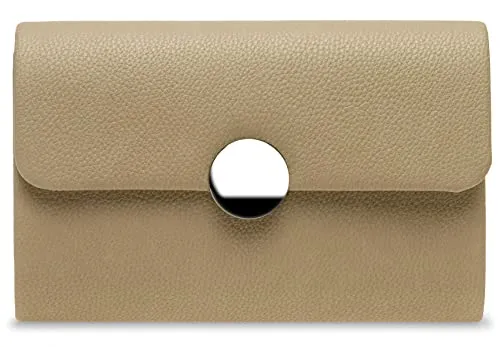 Caspar TA534 Damen Clutch Tasche Abendtasche, Farbe:taupe, Größe:One Size