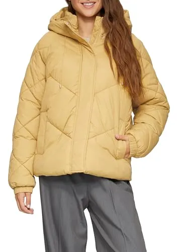 QS Wattierte Jacke mit Steppung und Kapuze in goldgelb XXL in gelb von QS