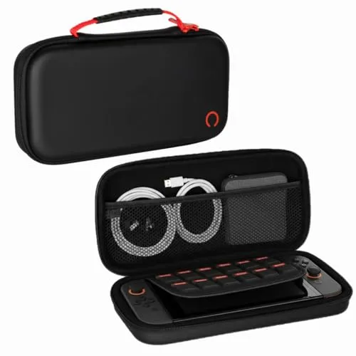 Konix Schutzhülle und Tragetasche für Nintendo Switch, Switch OLED und Switch 2 - Zubehörnetz - 8 Spielschächte - Schwarz
