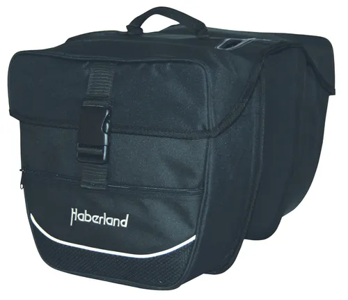 Haberland Fahrradtasche Doppeltasche Einsteiger-Serie - Fahrradtaschen, 25 Liter Volumen, ideal für Einsteiger mit praktischen Reißverschluss-Vortaschen und robustem Tragegriff.