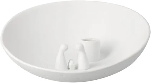 Räder Design Kerzenhalter - Krippe groß aus Porzellan - Eleganter Kerzenhalter für drinnen, 9 cm x 17 cm, aus hochwertigem Porzellan in Weiß. Ideal für stimmungsvolle Akzente und festliche Dekoration.