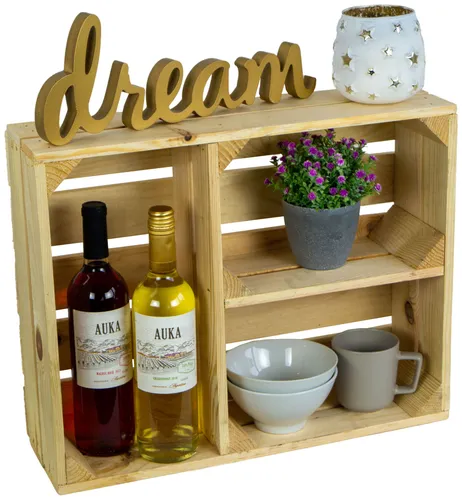 flaches Obstkistenregal 