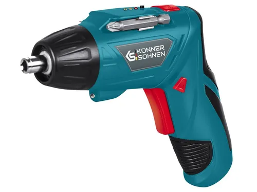 Könner & Söhnen Akku-Schraubendreher KS SD-3.6V, (1-tlg., Lithium-Ionen-Akku 3,6V 1300 mAh, drehbarer Griff), magnetischer Bit-Halter ¼” Innensechskant, Gewicht 0,37 kg