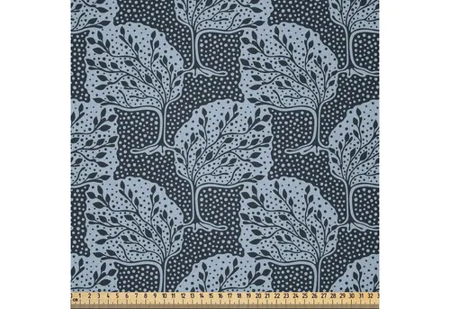 Abakuhaus Stoff DIY Bastler Stoff für Dekorationszwecke, Baum Hand gezeichneter Wald Entwurf