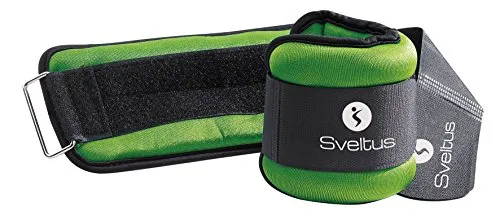 Sveltus 0942_1 kg — Gewichtete Armbänder — 1 kg Lycra (das Paar — 1 kg x 2) — Grün