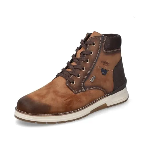Rieker Herren Schnürstiefel 32332 - Wasserabweisende Schnürboots für Herren - Wanderschuhe, wasserabweisend dank riekerTEX für trockene Füße, ideal für breite Füße durch extraweite Passform.