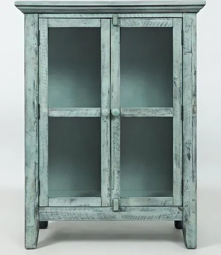 Avola Massivholz Highboard Shabby-Chic Akazie Mint in grün von Livin Hill