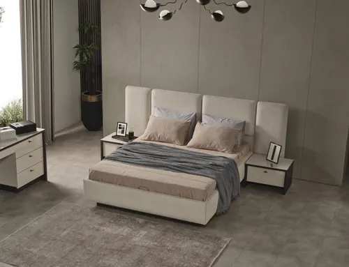 Luxus Doppelbett aus Holz in Beige – Modernes Design für Ihr Schlafzimmer - Abteilung: Erwachsene, modernes Bettgestell aus hochwertigem Holz, elegantes Design in Beige, ideal für einen stilvollen Schlafbereich.