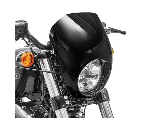 Craftride Halter Scheinwerfer Frontmaske für Harley Davidson Dyna/Sportster - Stilvolle Frontverkleidung für Harley Dyna bis 2005 und Sportster ab 1995. Aus robustem, splittersicherem ABS, einfach zu montieren und individuell lackierbar. Perfekter Windschutz für ein cooles Fahrgefühl.