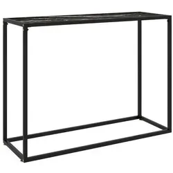 vidaXL Konsolentisch Schwarz 100x35x75 cm Hartglas