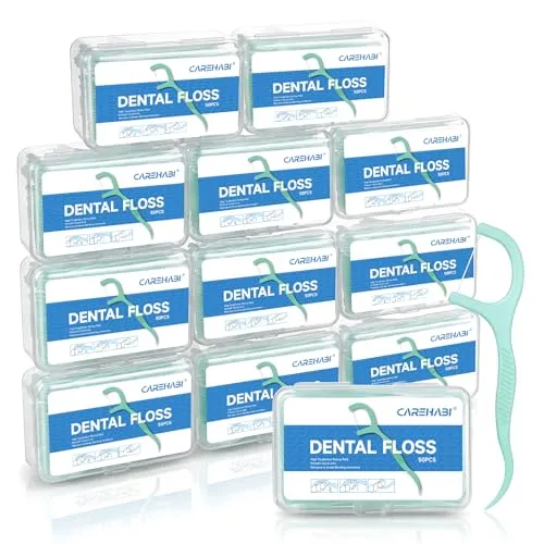 Zahnseide Sticks Minze 600 Stk Dental Floss Mint Zahnreiniger Zwischenräume Zahnseidestick Zahnseide Zahnstocher mit Geschmack Mint