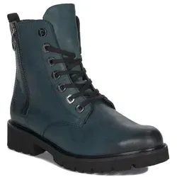 Schnürstiefelette REMONTE Damen Gr. 40 - Petrol Leder im Used Look - Wanderschuhe aus Leder mit wärmendem Innenmaterial und gepolsterter, herausnehmbarer Innensohle. Ideal für Komfort und Stil bei jedem Schritt!