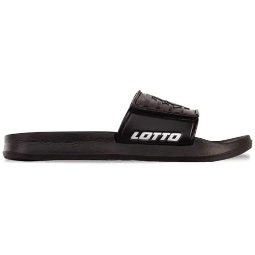 Lotto Herren-Badepantolette FLYDE Schwarz-Weiß, Größe 38 - Die Lotto FLYDE Badepantolette vereint Leichtigkeit und Komfort. Ideal für Strand und Freizeit, bietet sie eine rutschfeste Sohle und ein modernes Design für jeden Anlass.