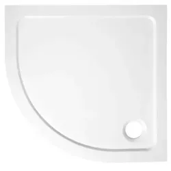 Aqualine Viertelkreis Duschwanne Tecmi 80x80 cm - Viertelkreis Duschwanne aus Gussmarmor, ideal für platzsparende Bäder. Mit eleganter weißer Oberfläche und einem Abflussdurchmesser von 90 mm. Perfekt für modernen Komfort in Ihrem Badezimmer.