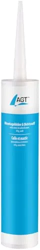 AGT Styroporkleber: Montagekleber & Dichtstoff, extra-stark, für außen & innen, 475g, weiß (Kleber für Styropor, Montagekleber geruchlos, Dichtung)