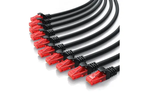 CSL LAN-Kabel, CAT.6, RJ-45 (Ethernet) (50 cm), CAT 6 Netzwerkkabel UTP Gigabit 1000 Mbit/s Patchkabel - 0,5m