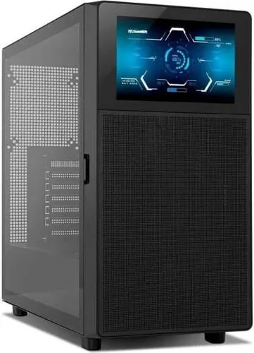 Nox Hummer BIOS Semi Torre ATX mit Cristal Templado LCD Panel USB-C Negra