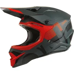 Oneal 3Series Vertical V.22 Motocross Helm, schwarz-rot, Größe 2XL - Robuster Motocross Helm mit ABS-Außenschale und optimierter Belüftung für hohen Tragekomfort. Ideal für abenteuerliche Fahrten auf dem Motorrad.