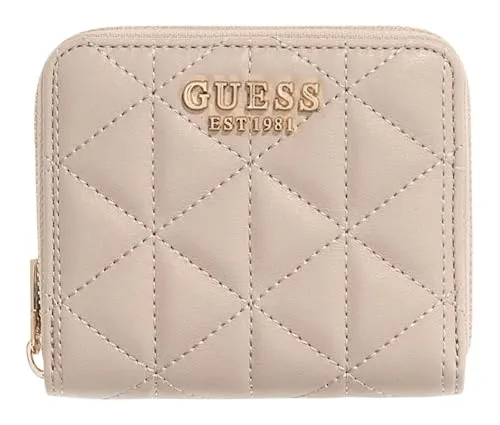 GUESS Geldbörse Paisleigh SLG Small Zip Around Wallet Light Taupe - Elegante und kompakte Geldbörse für jeden Anlass. Sie bietet ausreichend Platz für Karten, Scheine und Münzen und überzeugt durch hochwertige Verarbeitung für eine angenehme Haptik.