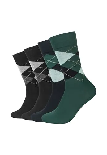 Camano Basic Socken Socks Sportsocken Strümpfe, Sport Freizeit Alltag, Sneaker Füßlinge Halbsocken, weich angenehm bequem, Karo kariert klassisch zeitlos