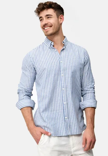 Indicode Langarmhemd Herren Brayden Herrenhemd Langarm mit Button-Down-Kragen
