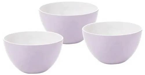 Qdesign 125mm Salatschüssel 3er Set Melamin Lavendel 190-048