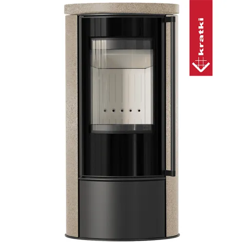 Stahl Kaminofen ERIK 5,5 kW Ø 150 Gold Satin – Moderner Holzofen