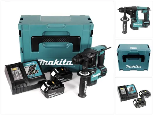 Makita DHR 171 RMJ Akku Bohrhammer Brushless SDS Plus - Akkubetriebener Bohrhammer mit bürstenlosem Motor für maximale Effizienz, inkl. 2x 4Ah Akkus und Ladegerät – ideal für anspruchsvolle Bohrarbeiten.