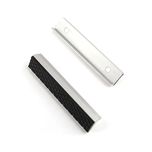 GSR Schraubstock-Schonbacken, 2-teilig, Schraubstock Backen, Aluminium mit Magnet Spann-Backen, Schutzbacken für Maschinenschraubstock, Profi Werkstatt Zubehör, gummierte Anti-Rutsch Oberfläche 150mm