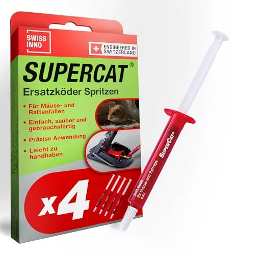 SWISSINNO Ersatz-Köder-Spritzen SuperCat für Mause- und Rattenfallen