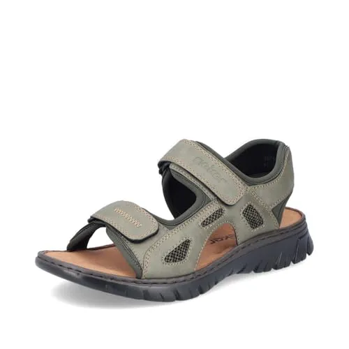Rieker Outdoorsandale Gr. 46 in Trekking-Optik in grün von Rieker
