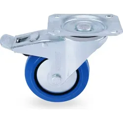 Riggatec Lenkrolle 100mm BLUE WHEEL mit Bremse