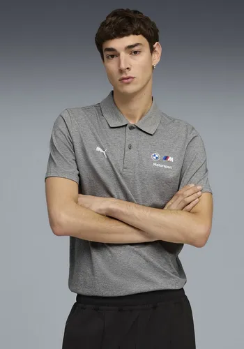 Puma BMW MMS Essentials Polo medium gray heather (03) XXL - Stylisches Polo-Shirt für Herren im Motorsport-Look. Hergestellt aus recycelter Baumwolle, bietet es hohen Tragekomfort und eine reguläre Passform. Ideal für Freizeit und sportliche Aktivitäten.