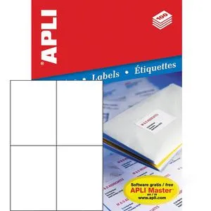 APLI Etiketten 01280 weiß 105 x 148mm 100 Blatt, 400 Stück