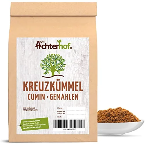 Kreuzkümmel gemahlen 250g | fein gemahlenes Kreuzkümmel Pulver | kräftig, würziger Geschmack | beliebtes Gewürz bei Ayurveda | ideal für arabische sowie indische Speisen | vom Achterhof