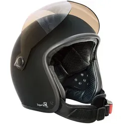 Bores Motorradhelm Gensler Bogo II Jethelm - Motorradhelm im Oldschool-Style, handgefertigte Fiberglas-Außenschale und herausnehmbare Wangenpolster mit Geräuschdämmung, ideal für stilbewusste Fahrer.