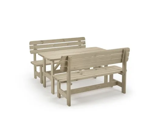 iWerk Massivholzgarnitur Kiefer grau 3-teilig von iWerk